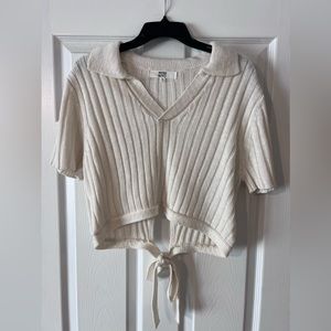 Crop Collared Sweater